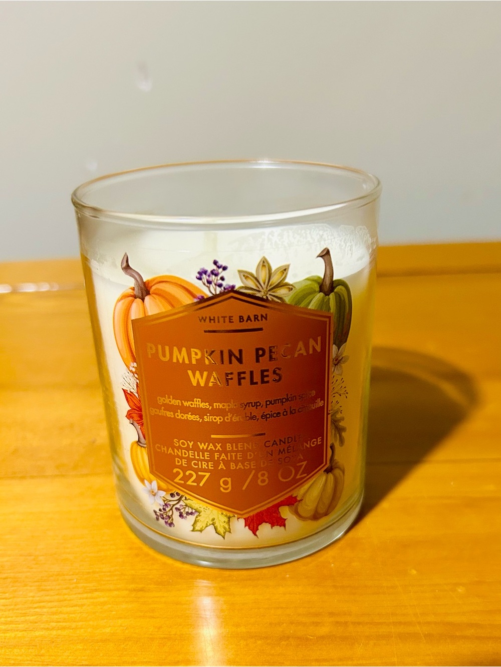 Bath & Body Works White Barn Pumpkin Pecan Waffles Scented Candle